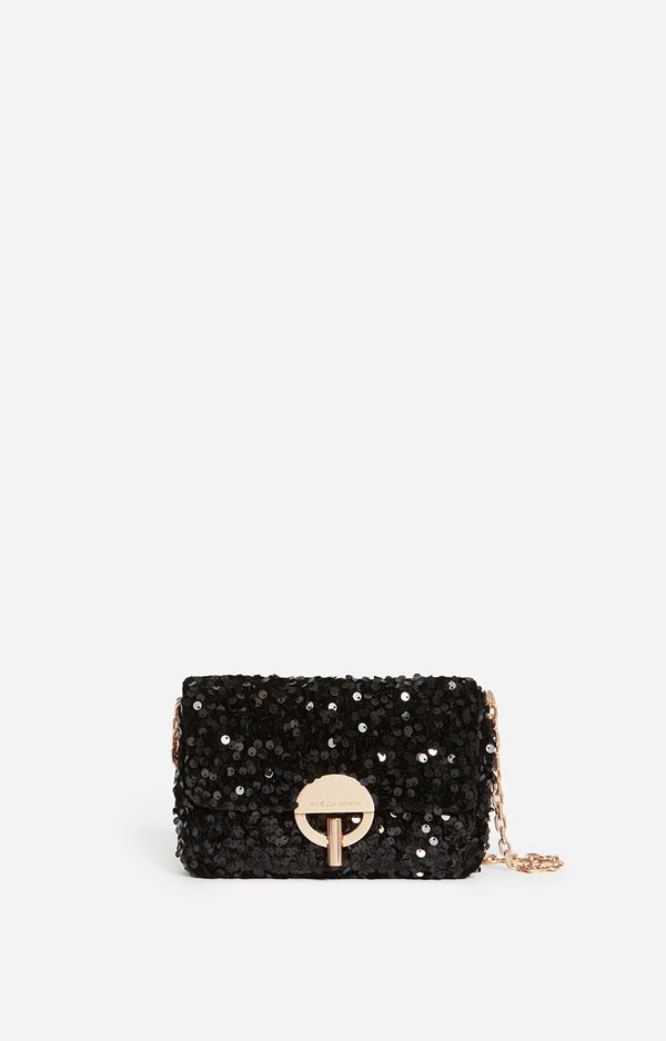 Sac Moon Noir à Sequins