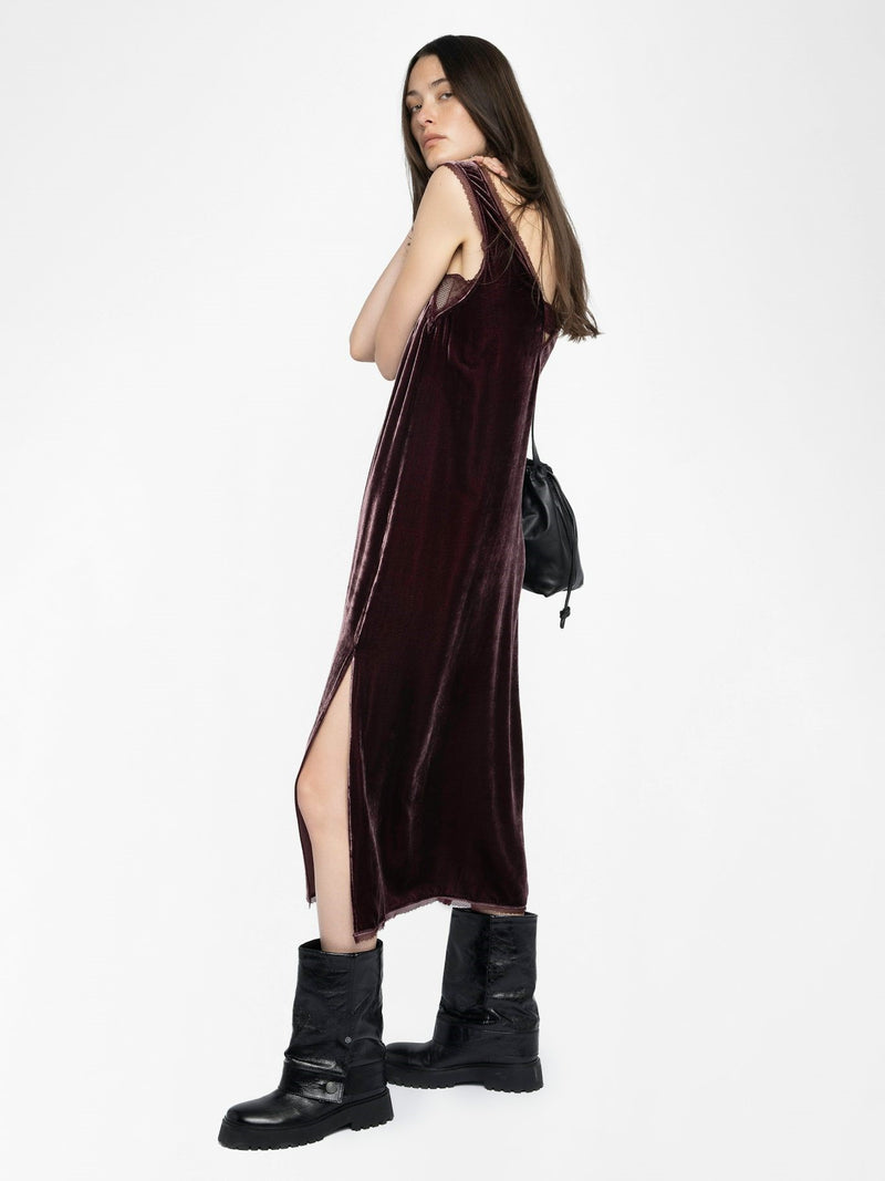 Robe Renzo Velvet Burgundy