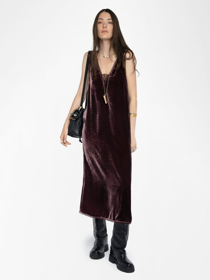 Robe Renzo Velvet Burgundy