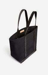 Cabas M Zippe Noir en Toile