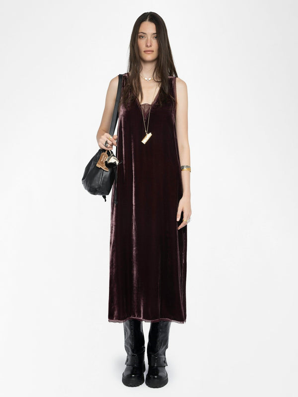 Robe Renzo Velvet Burgundy