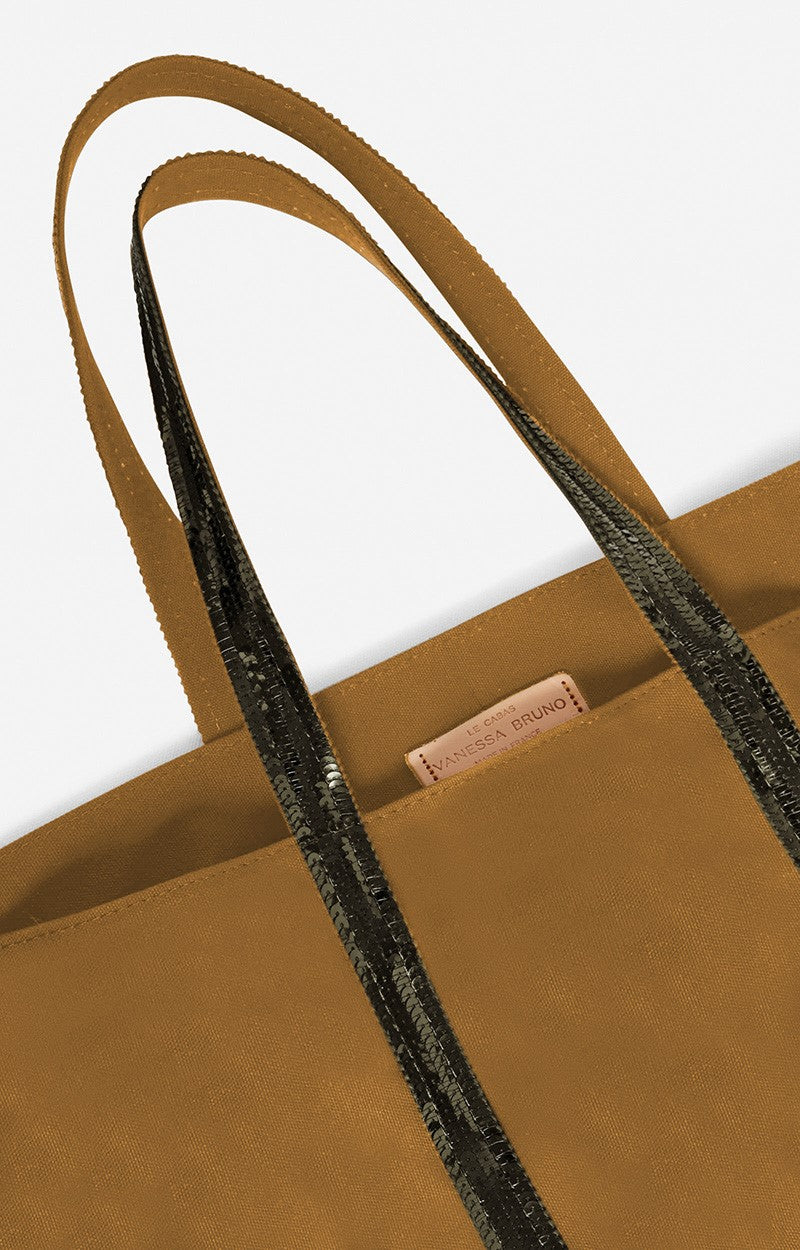 Sac Cabas L Bronze en Toile Non Zippé