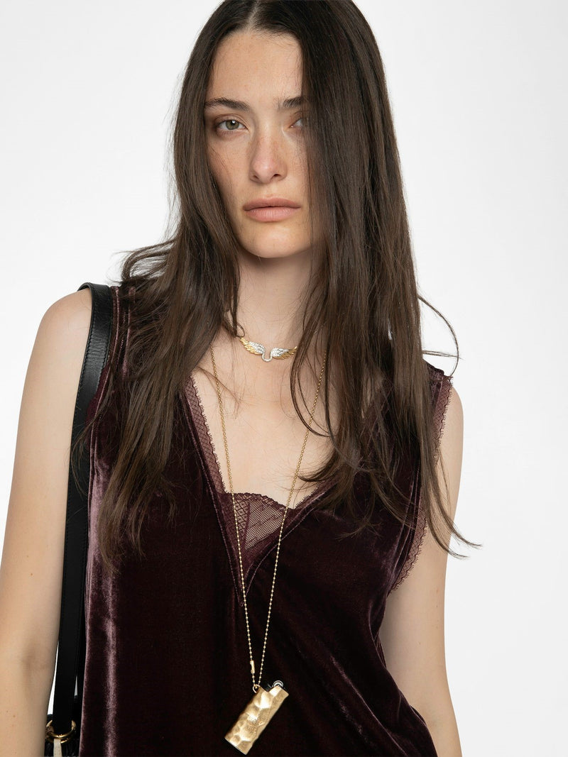 Robe Renzo Velvet Burgundy