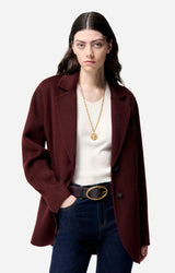 Manteau Marc Lie de Vin/Bor