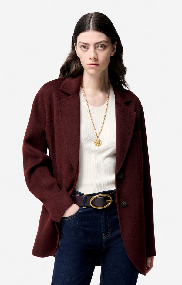 Manteau Marc Lie de Vin/Bor