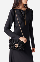 Sac Moon Noir à Sequins