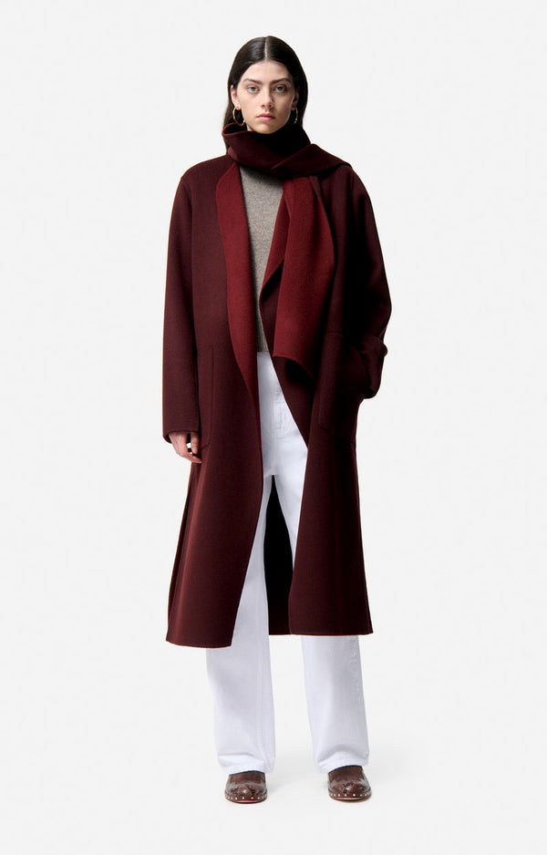 Manteau Valeran Lie de Vin/Bor