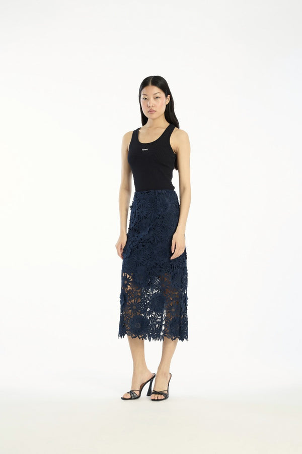 Jupe 3D Lace Pencil