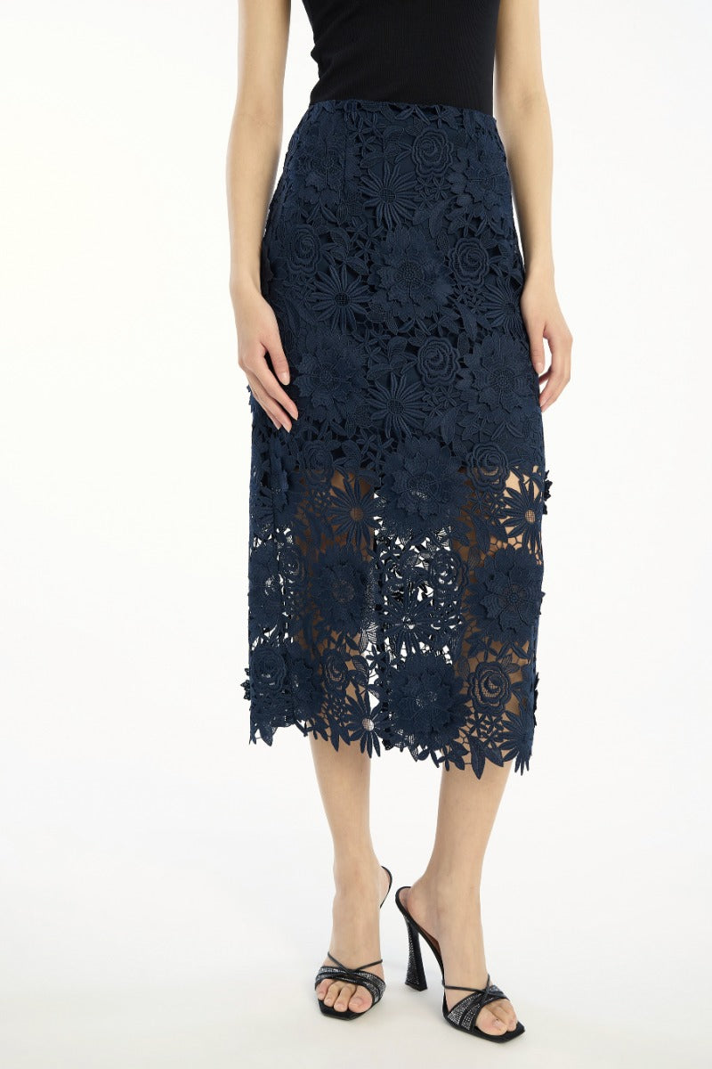 Jupe 3D Lace Pencil