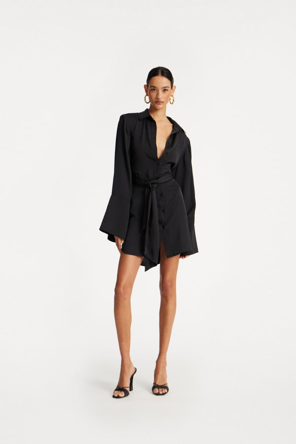 Robe Satin Tie Shirt