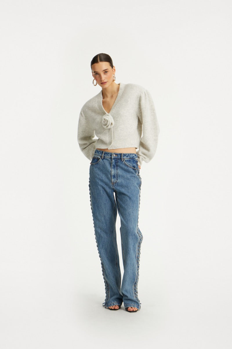 Jeans Laced Straight Leg