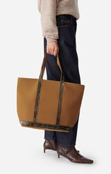 Sac Cabas L Bronze en Toile Non Zippé