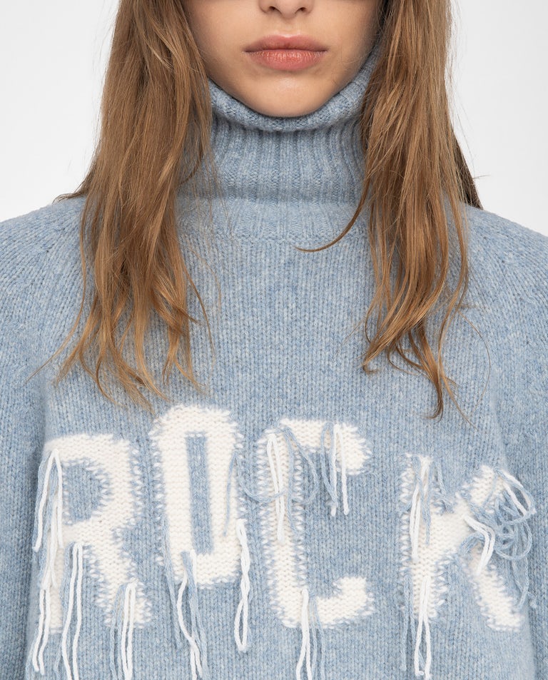 Pull Mora 100% Laine Mérinos Light Blue