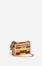 Sac Nano Moon en Raphia Multico/Jaune