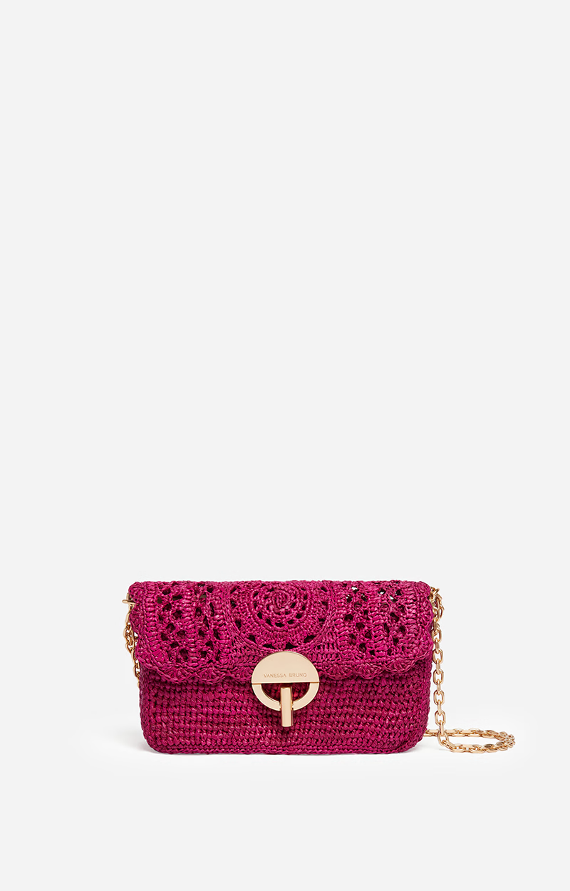 Sac Nano Raphia Fushia