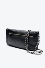 Pochette Rock Noir Grained Leather