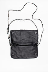 Pochette Rock Noir Grained Leather